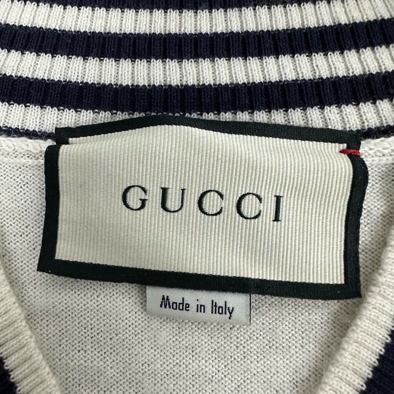 Gucci Gucci Academy Style VNeck Sweater-2506 Size S / US 4 / IT 40 - 4 Thumbnail