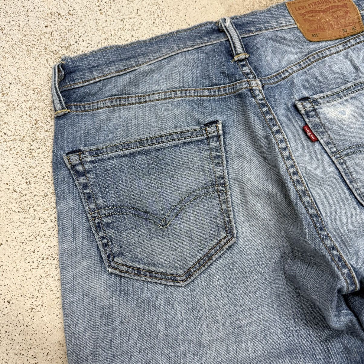 Levi's Levis 511 Y2K Lightwash Distressed Stretch Denim Pants Size US 30 / EU 46 - 13 Thumbnail