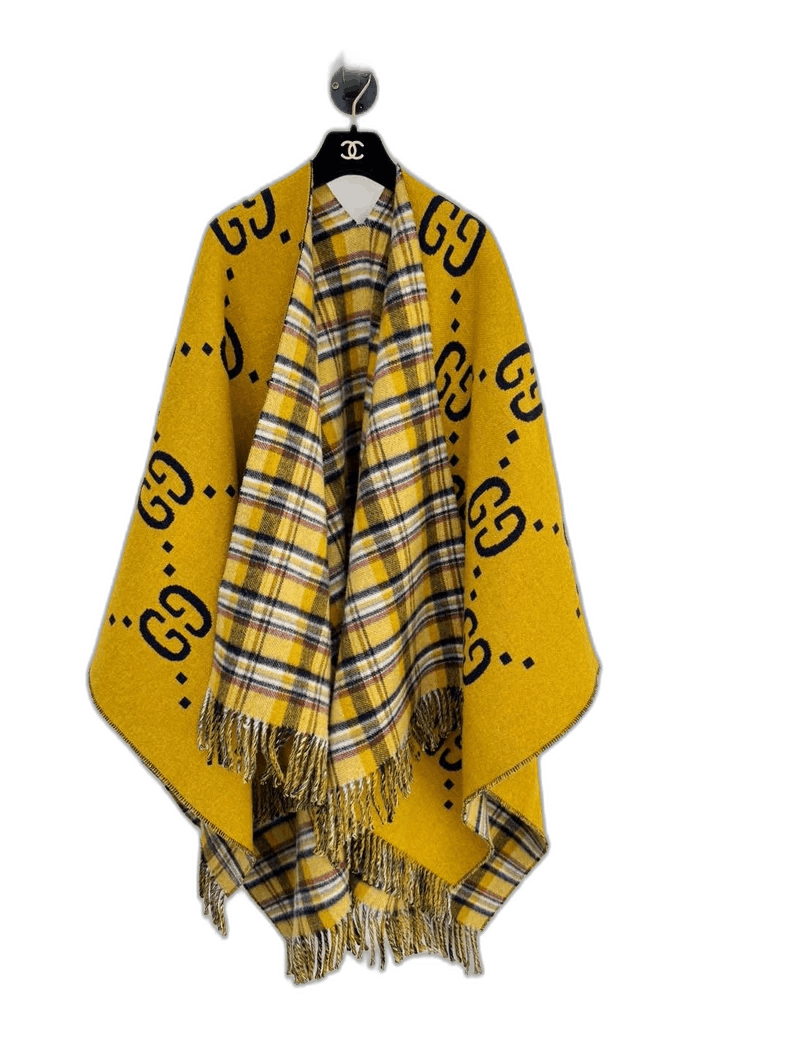 Gucci Gucci Yellow Wool Cape Shawl Size US M / EU 48-50 / 2 - 1 Thumbnail