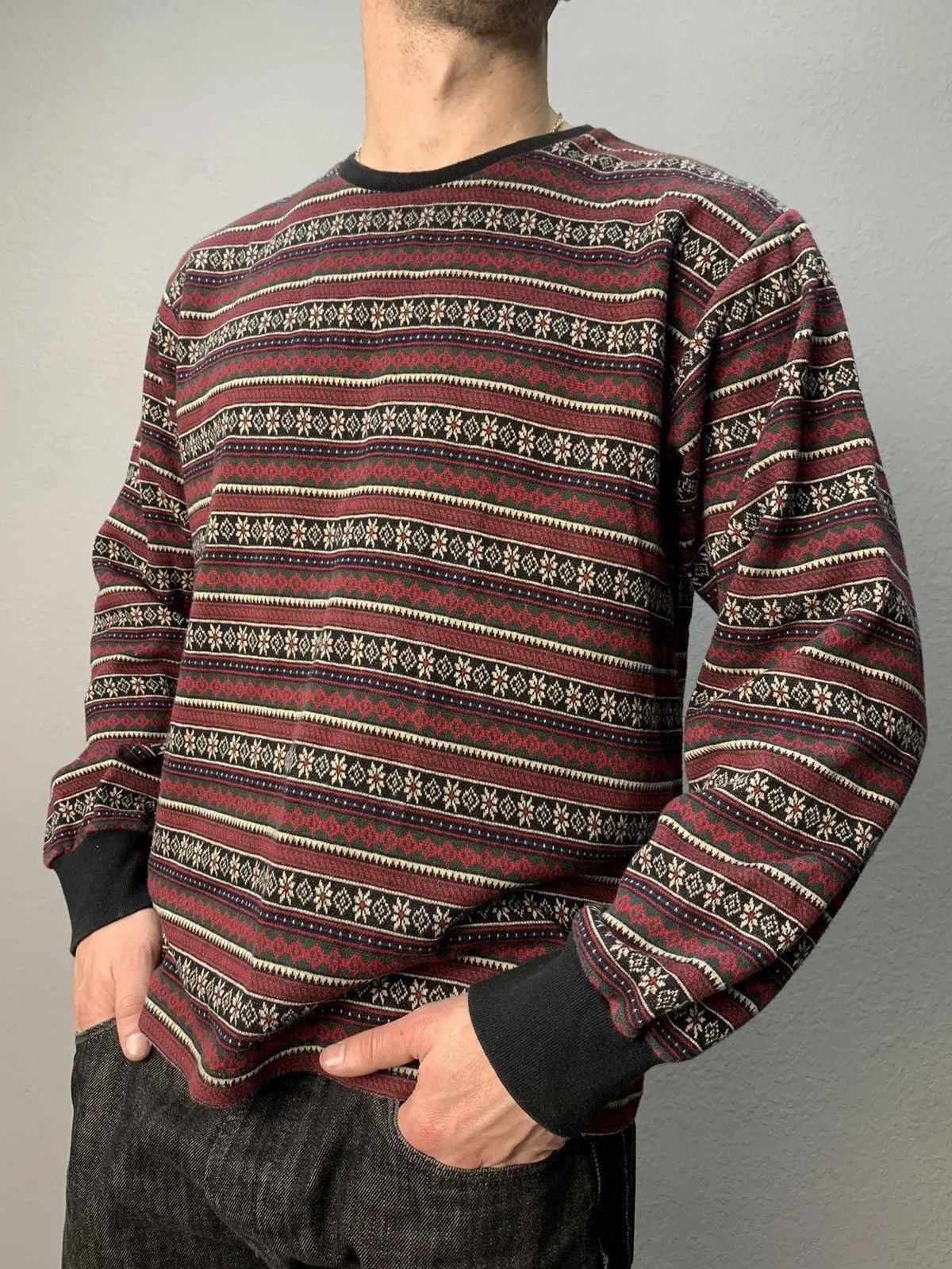 Polo Ralph Lauren × RRL Ralph Lauren × Vintage Vintage Y2K Polo Ralph Lauren Wool Sweater nova check Size US M / EU 48-50 / 2 - 2 Thumbnail