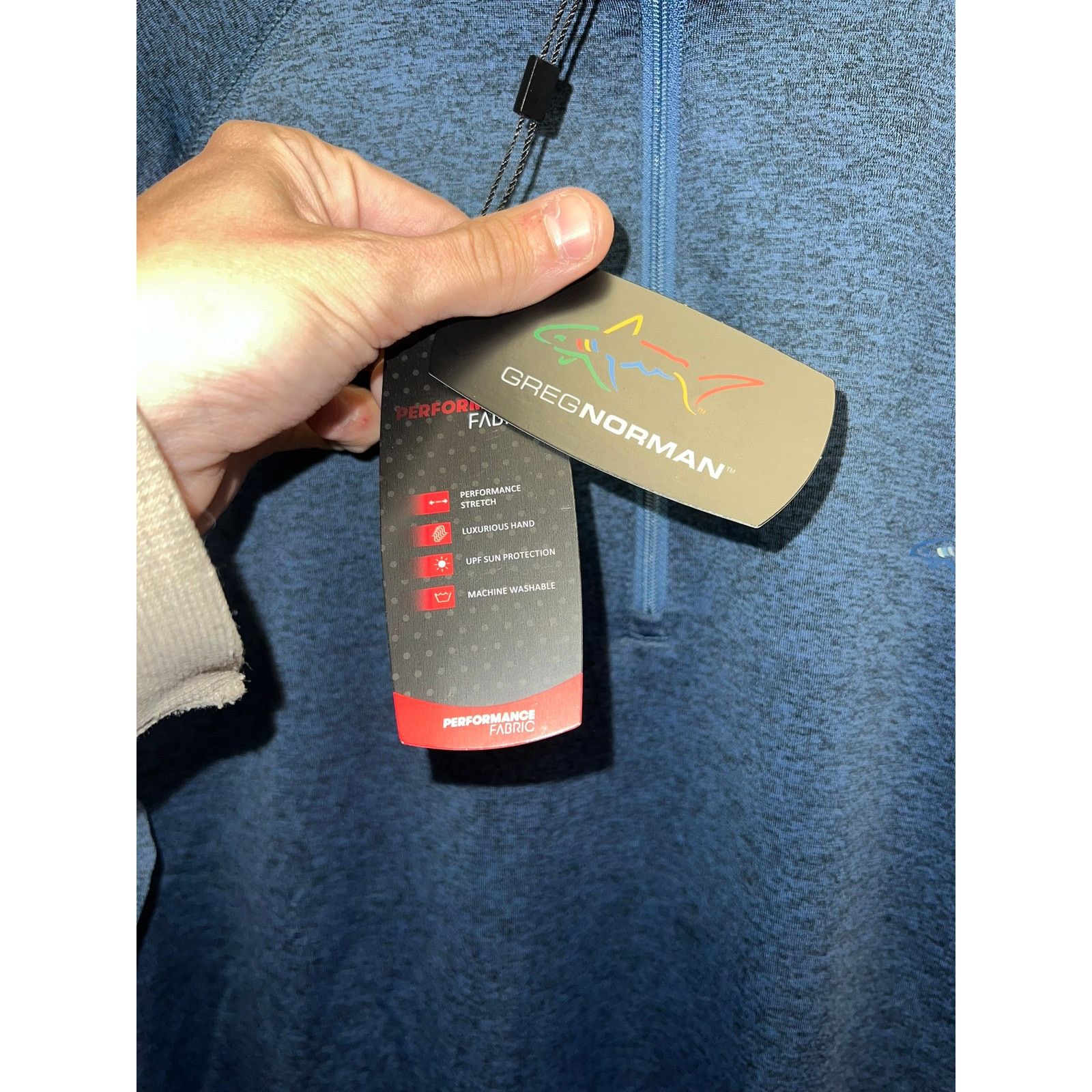 Greg Norman Greg Norman Jacket Performance Fabric 1/4 Zip Blue NWT L Size US L / EU 52-54 / 3 - 4 Thumbnail