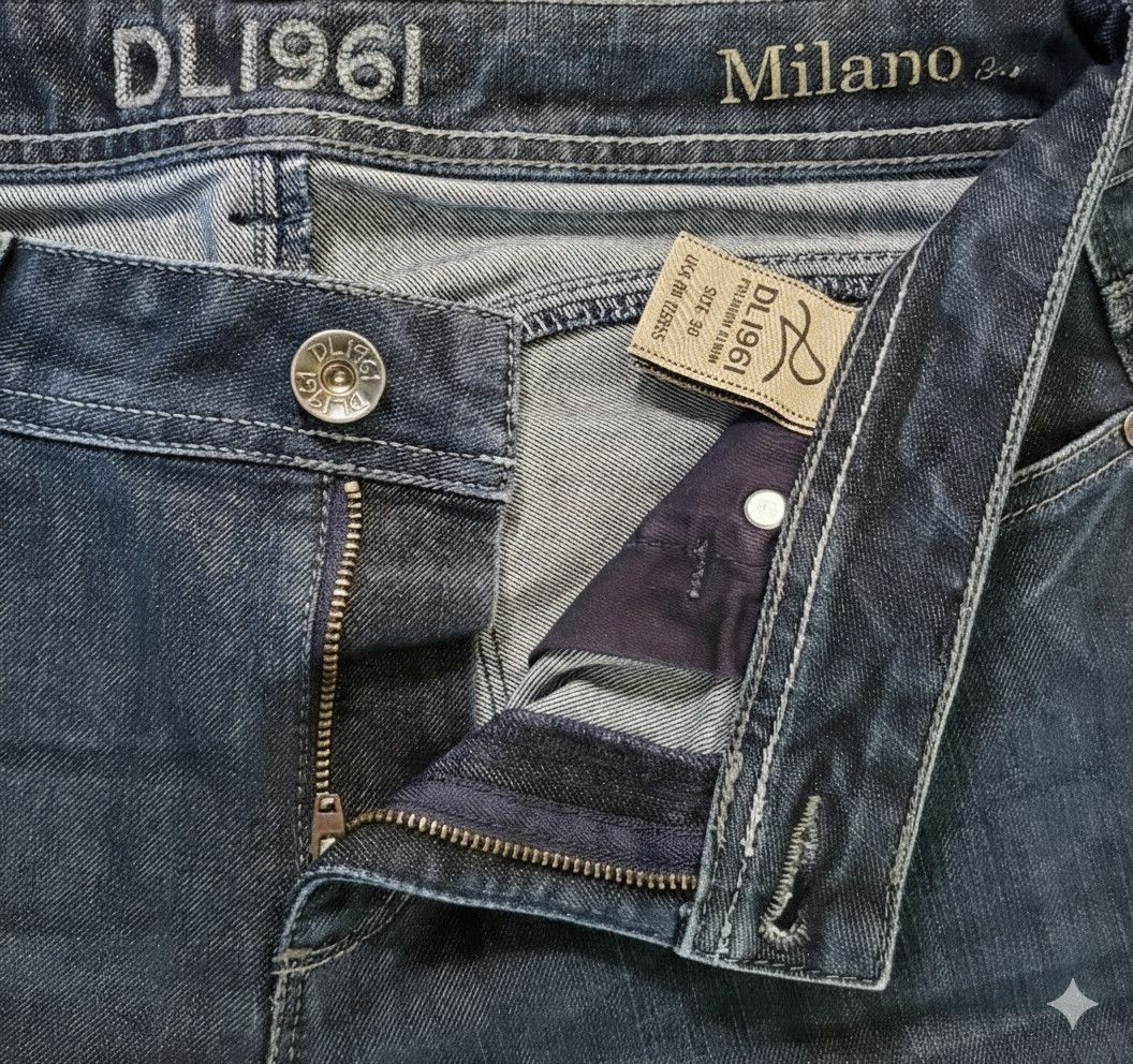 DL1961 DL1961 30/L Tall Jeans Milano Dark Wash Stretch Blue Cotton Size 34" / US 12 / IT 48 - 7 Thumbnail