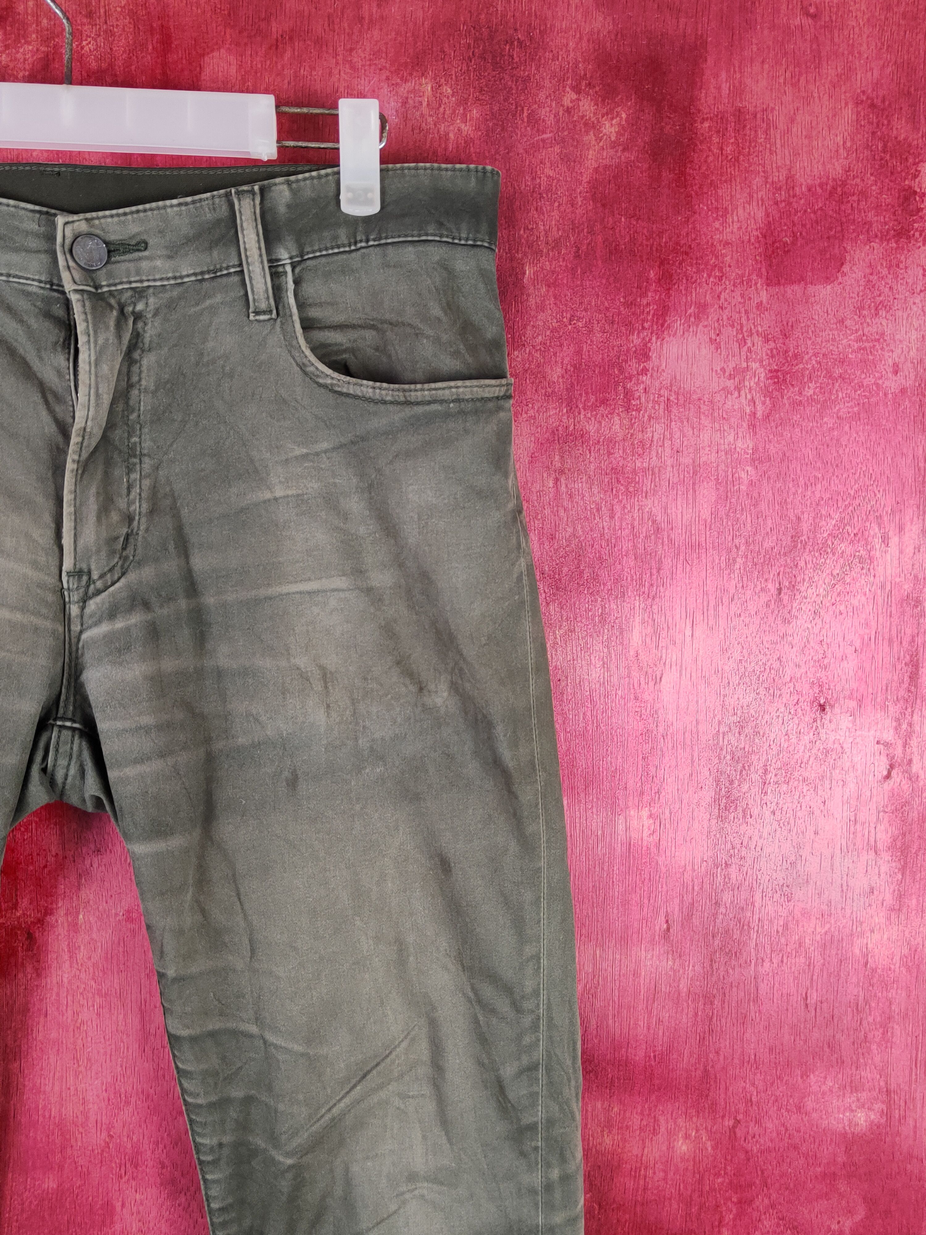 Japanese Brand Uniqlo Olive Faded Multipocket Casual Pants #S2214 Size US 33 - 5 Thumbnail