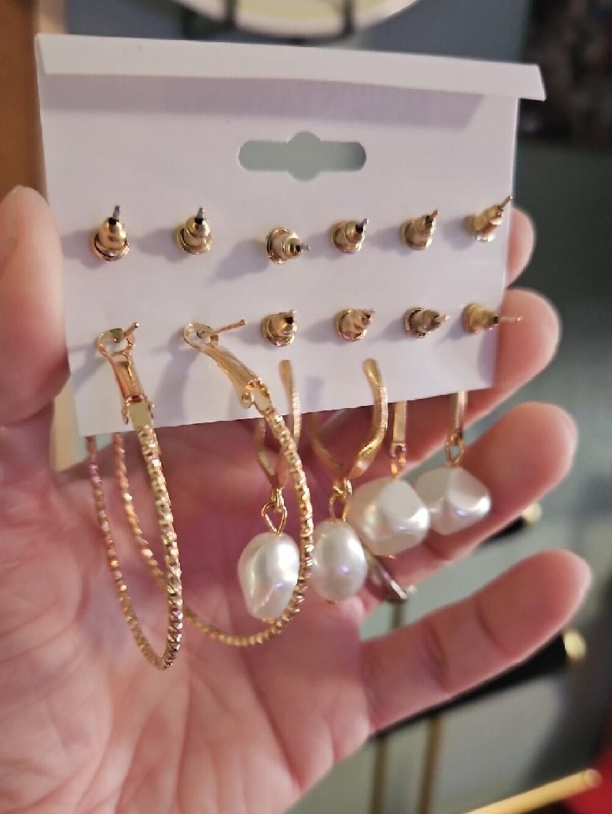 Other Gold and Pearl Multi-Pair Earring Set - Size ONE SIZE - 3 Thumbnail