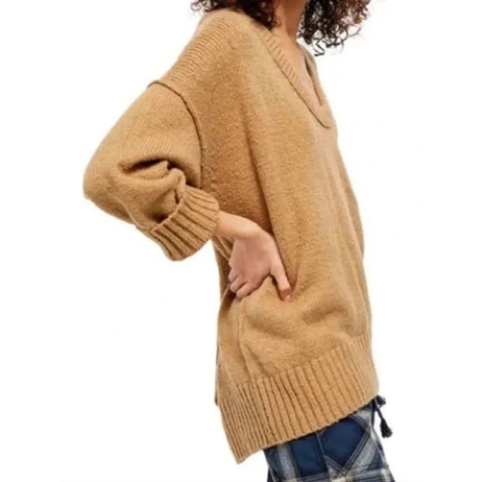 Free People Free People Desert Camel Long Sleeve Brookside XS New Size XS / US 0-2 / IT 36-38 - 6 Thumbnail