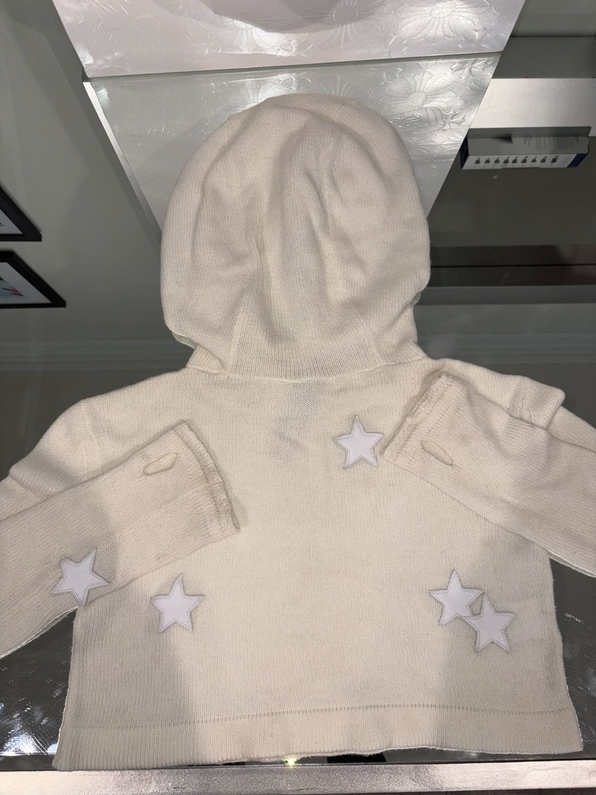 Chrome Hearts *RARE* CREAM Chrome Hearts Sweater Crop Top Size M / US 6-8 / IT 42-44 - 6 Thumbnail