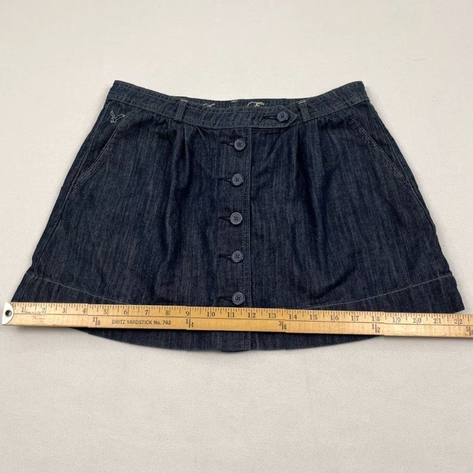 American Eagle Outfitters VINTAGE American Eagle Outfitters Mini Skirt 2 Blue W29 L14 Regular Women Short 90s Preppy Size 26" / US 2 / IT 38 - 7 Thumbnail