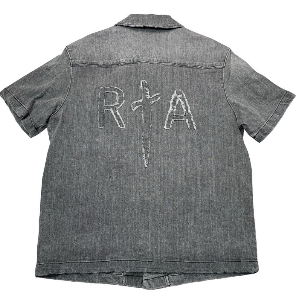 Rta NWT New RtA Gray Bruno Denim Short Sleeve Shirt Size XS Size XS / US 0-2 / IT 36-38 - 3 Thumbnail
