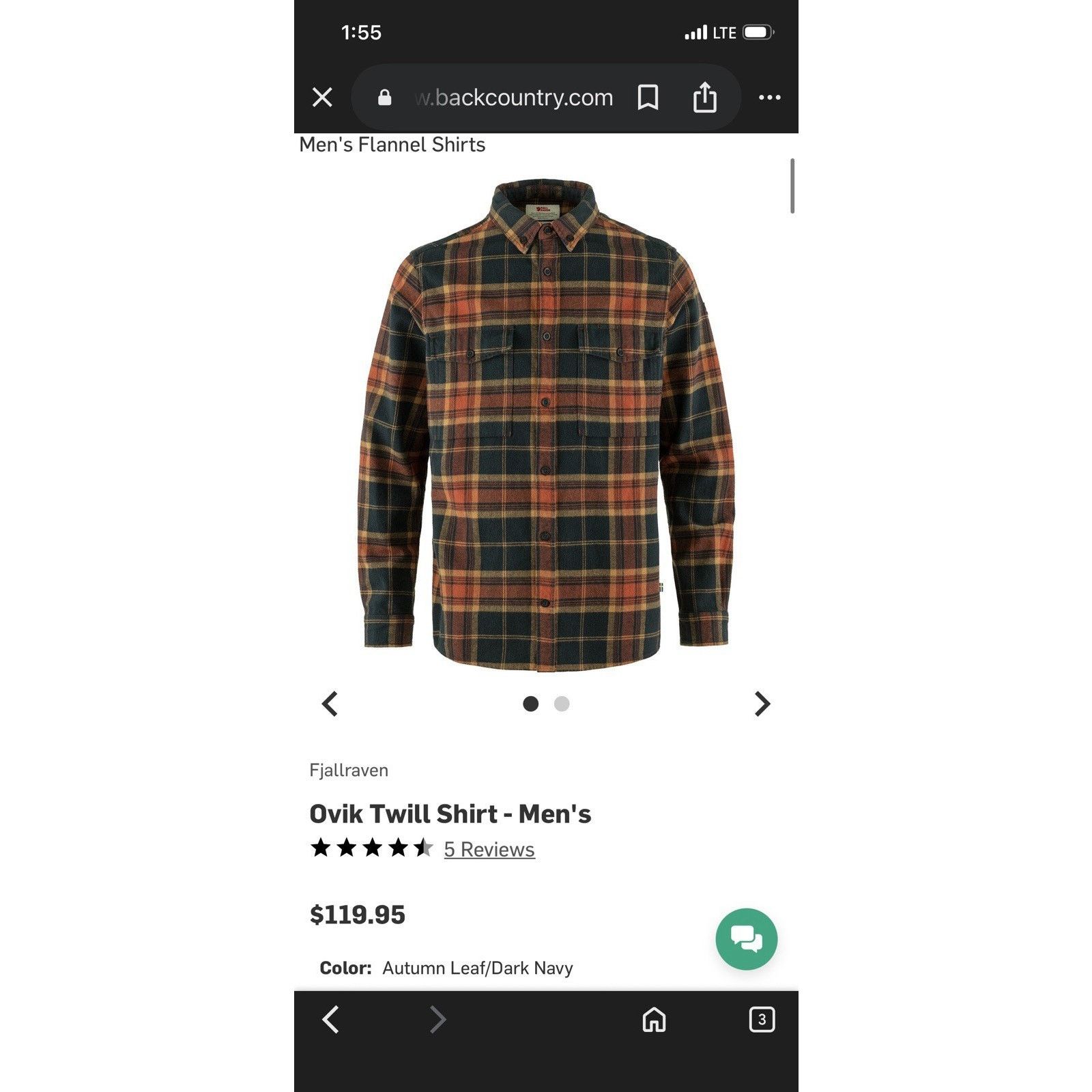 Fjallraven Fjallraven Men's Long Sleeve Övik Twill Shirt Regular Fit S Size US S / EU 44-46 / 1 - 2 Thumbnail