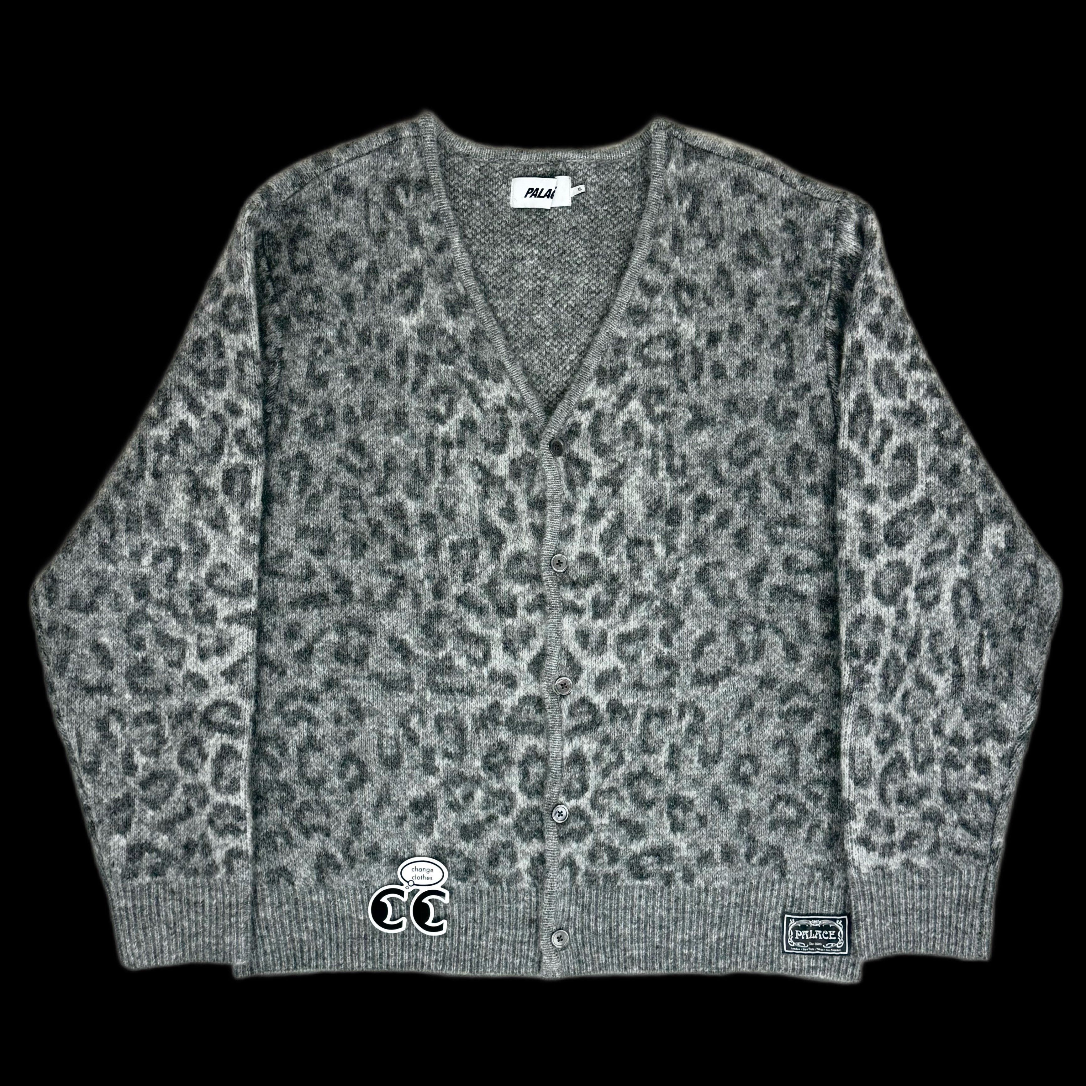 Palace palace snow leopard chill cardigan sweater rare cheetah 