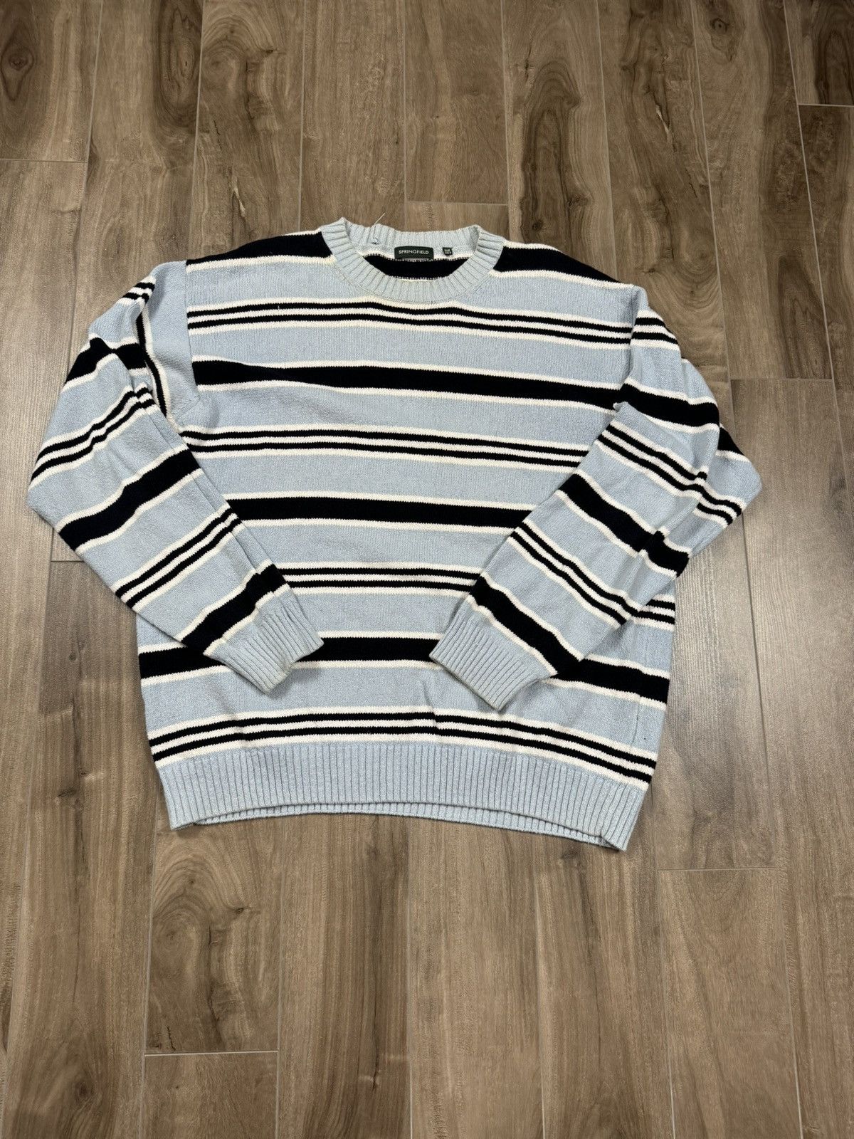 Vintage Vintage Blue striped sweater Size US L / EU 52-54 / 3 - 1 Thumbnail