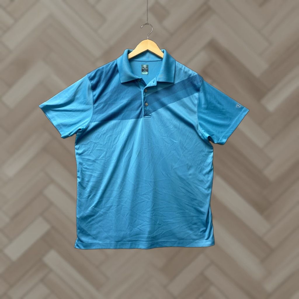 Vintage PRO TOUR Men's XL Aqua Short Sleeve Performance Golf Polo Shirt Size US XL / EU 56 / 4 - 1 Thumbnail