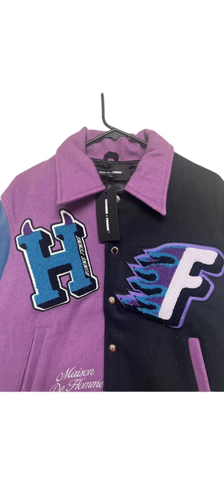 Homme + Femme La Homme Femme Small ( Fits Like Medium ) Varsity Jacket Purple Size US S / EU 44-46 / 1 - 7 Thumbnail