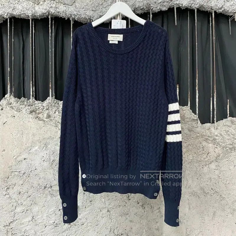 Thom Browne Thom Browne Men's Blue Long Sleeve Sweater . Size US M / EU 48-50 / 2 - 1 Thumbnail