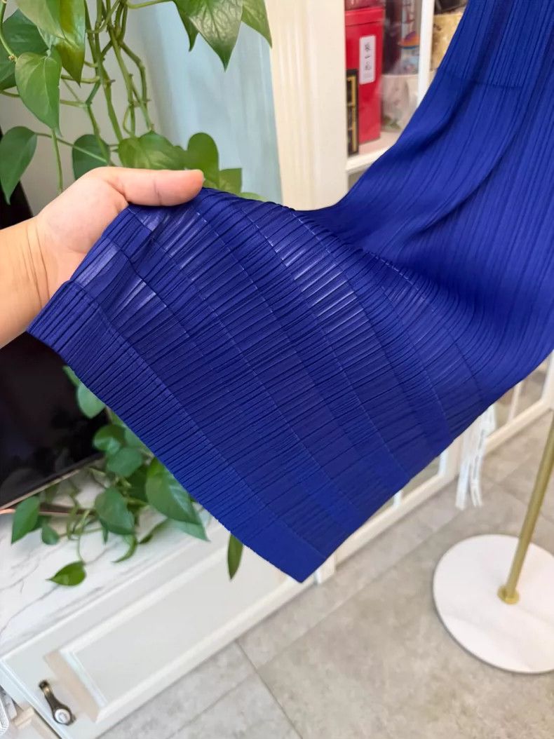 Issey Miyake issey miyake size:3 Blue bamboo-joint pants 2505-Nextarrow Size 42" / US 20 - 2 Thumbnail
