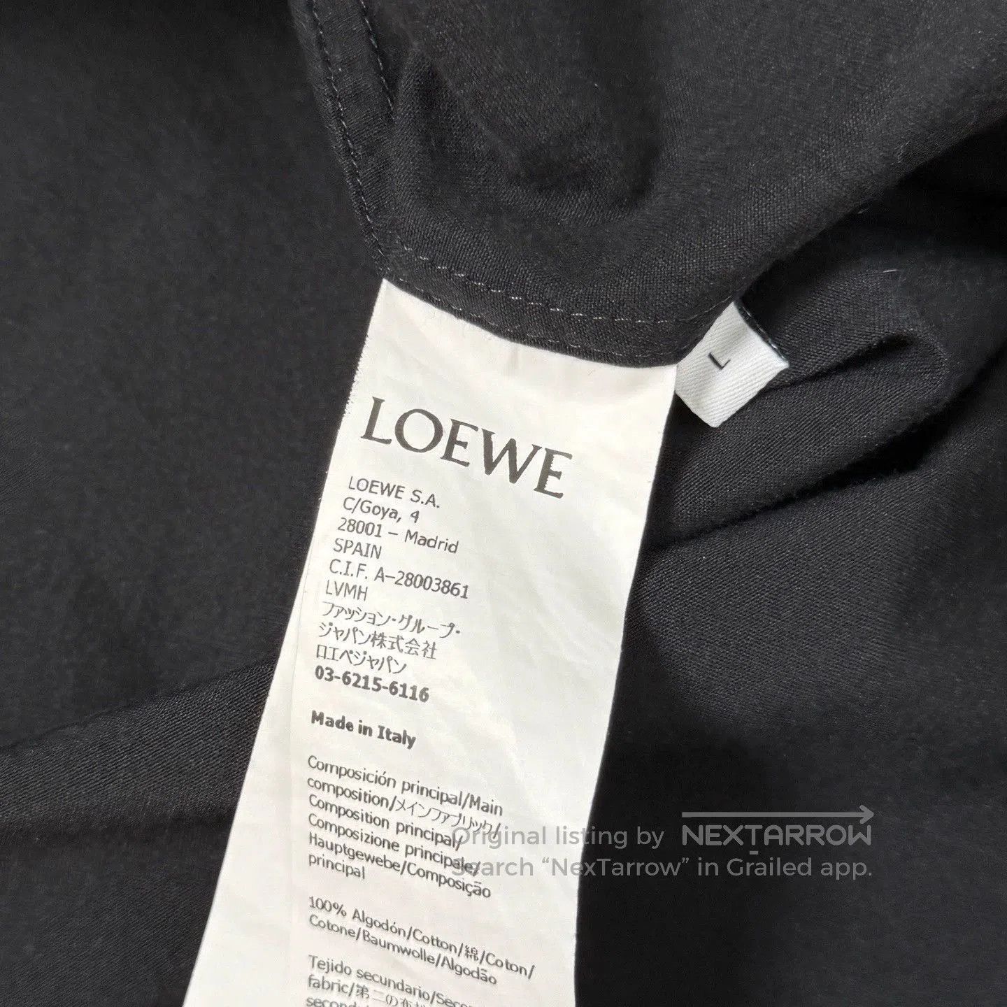 Loewe Loewe GM004989 Black Shirt L. Size US L / EU 52-54 / 3 - 5 Thumbnail