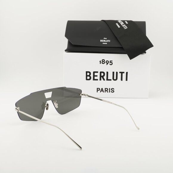 Berluti Berluti BL40019U 16A Sunglasses Palladium Shield Frame Size ONE SIZE - 11 Thumbnail