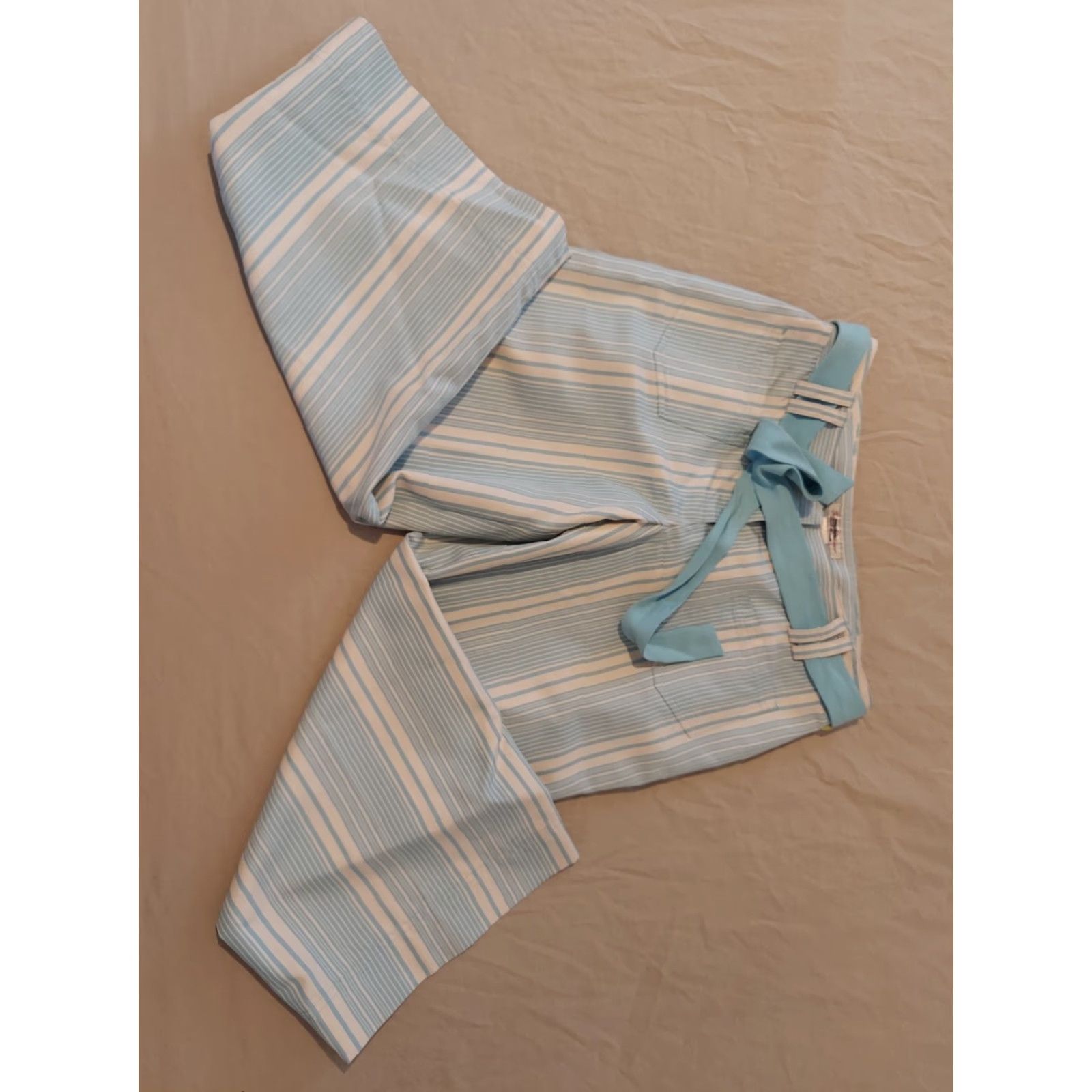 Tommy Bahama Womens Tommy Bahama Silk Pants 4 Blue Slack Trouser Size 27" / US 4 / IT 40 - 2 Thumbnail
