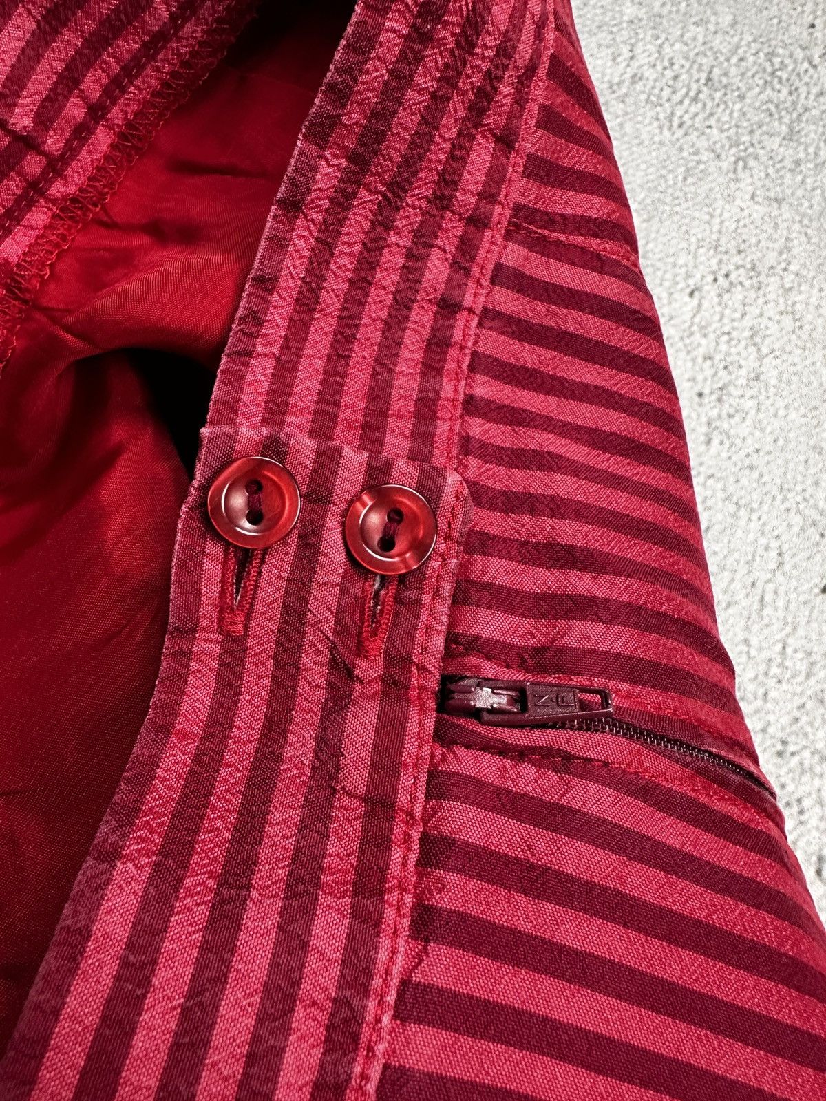 If Six Was Nine Vintage Oleana Silk Midi Skirt Red Stripe Rare XS Lux Item Size 26" / US 2 / IT 38 - 11 Thumbnail