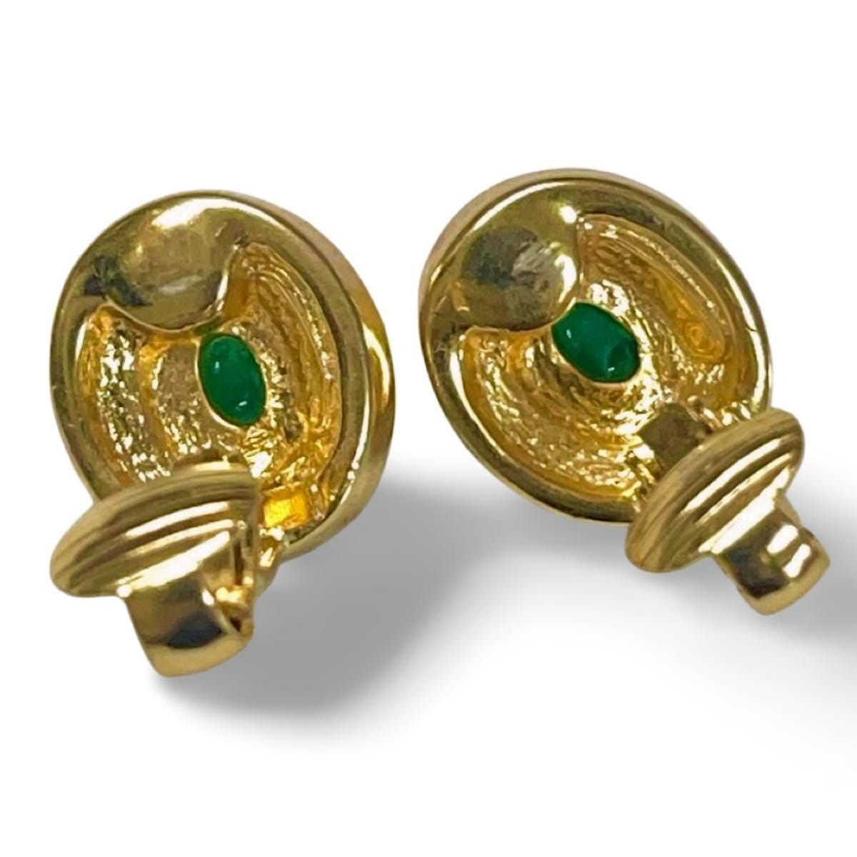 Dior Vintage Christian Dior earrings with green glass Size ONE SIZE - 6 Thumbnail