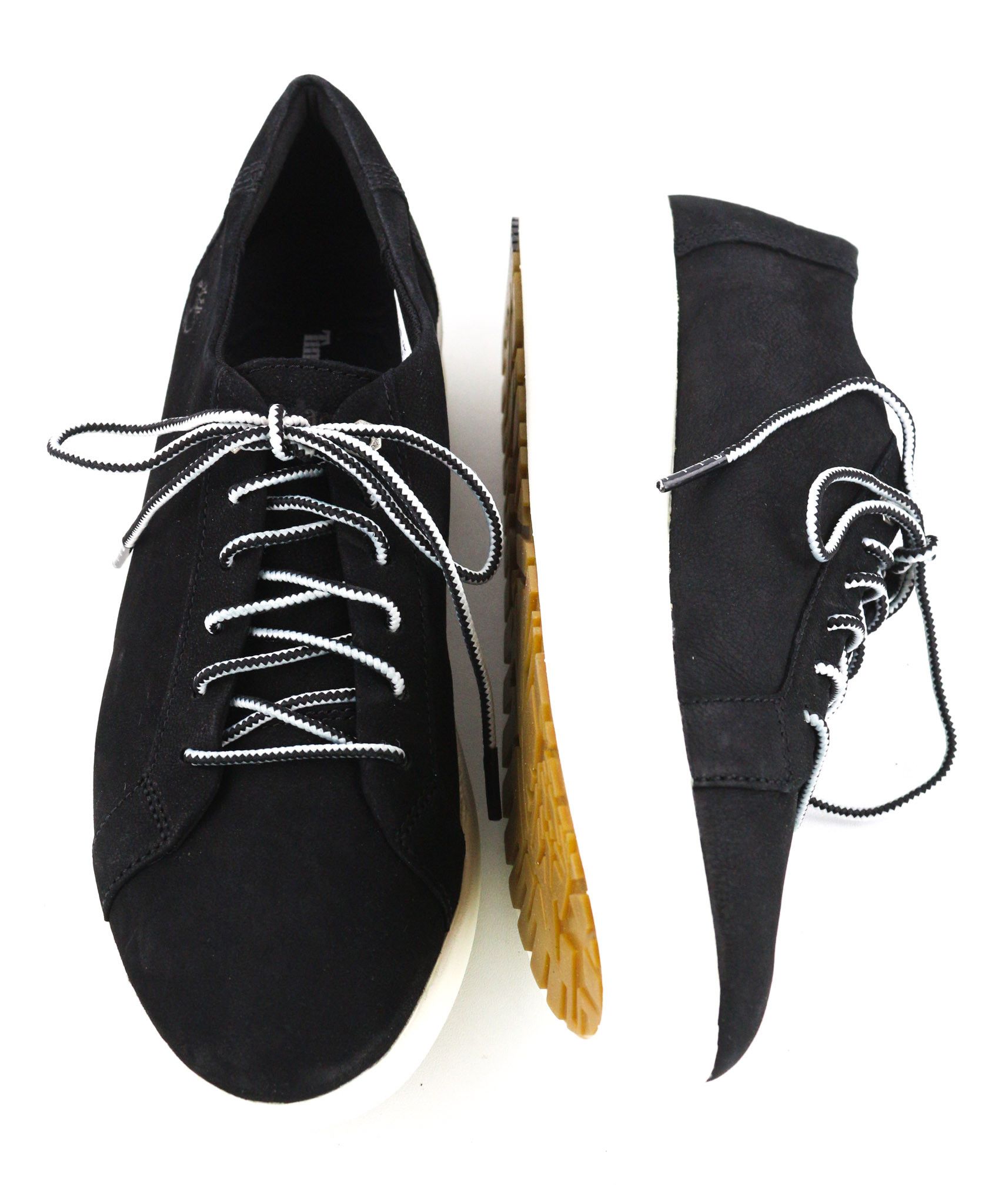Timberland A1ST6 UK5 Black Leather Low Green Stride Sneakers 79965 Size US 5.5 / IT 35.5 - 5 Thumbnail