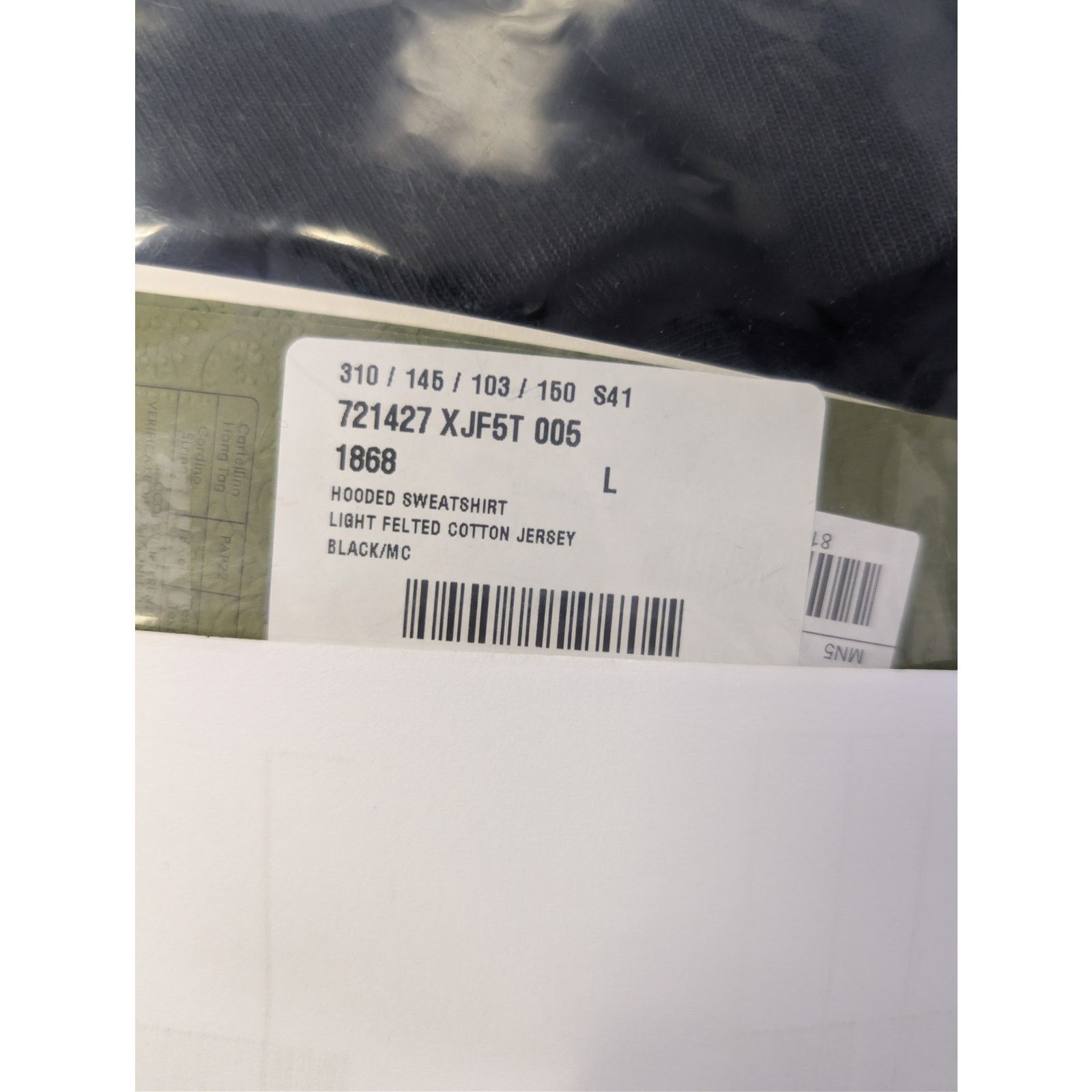 Gucci o1rshd1 Light Felted Cotton Jersey Hooded Sweatshirt Black Size US L / EU 52-54 / 3 - 23 Thumbnail