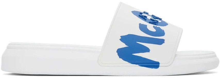 Alexander McQueen New ALEXANDER MCQUEEN Graffiti Logo Slides Size US 12 / EU 45 - 2 Thumbnail