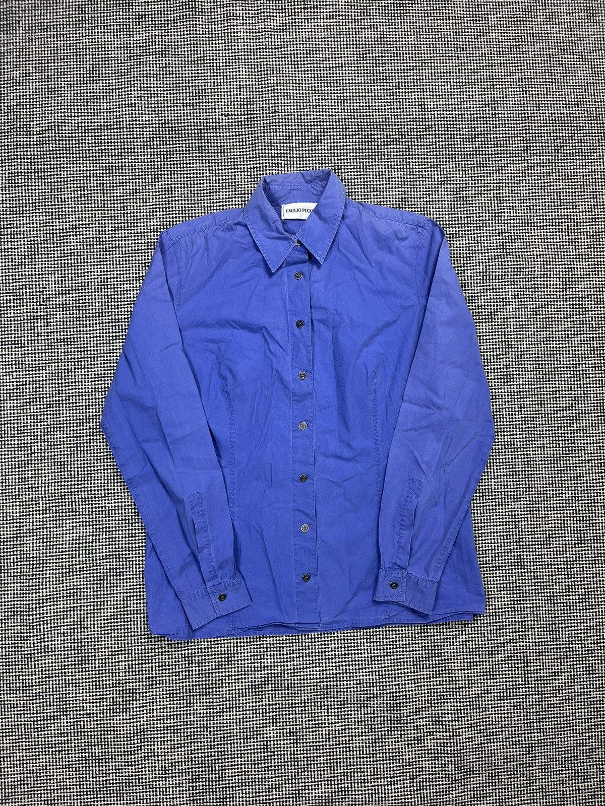 Designer × Emilio Pucci Emilio Pucci cotton button up shirt blue Size L / US 10 / IT 46 - 1 Thumbnail
