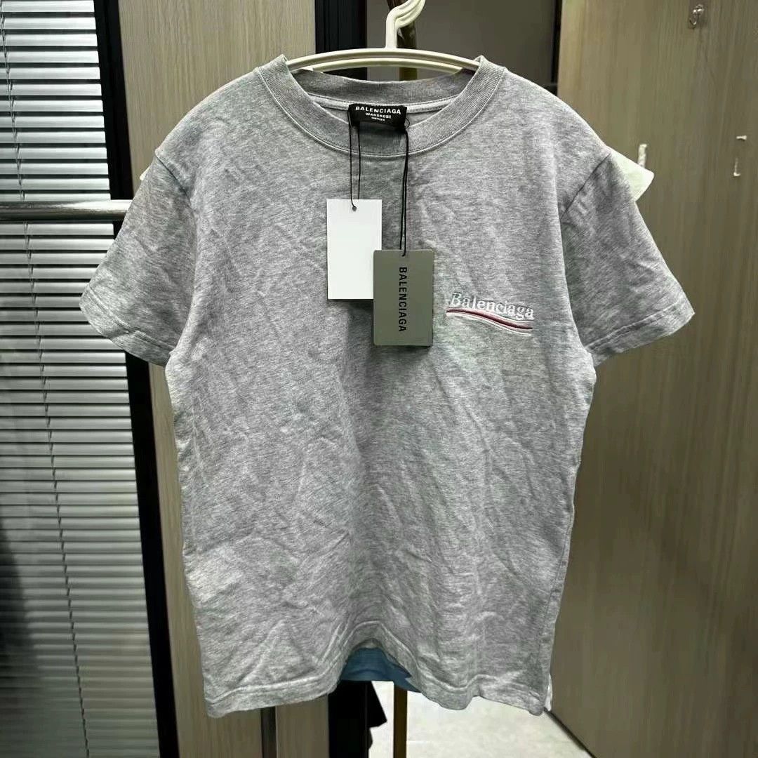 Balenciaga Balenciaga Grey Coke Embroidered Short Sleeve Size US S / EU 44-46 / 1 - 1 Thumbnail