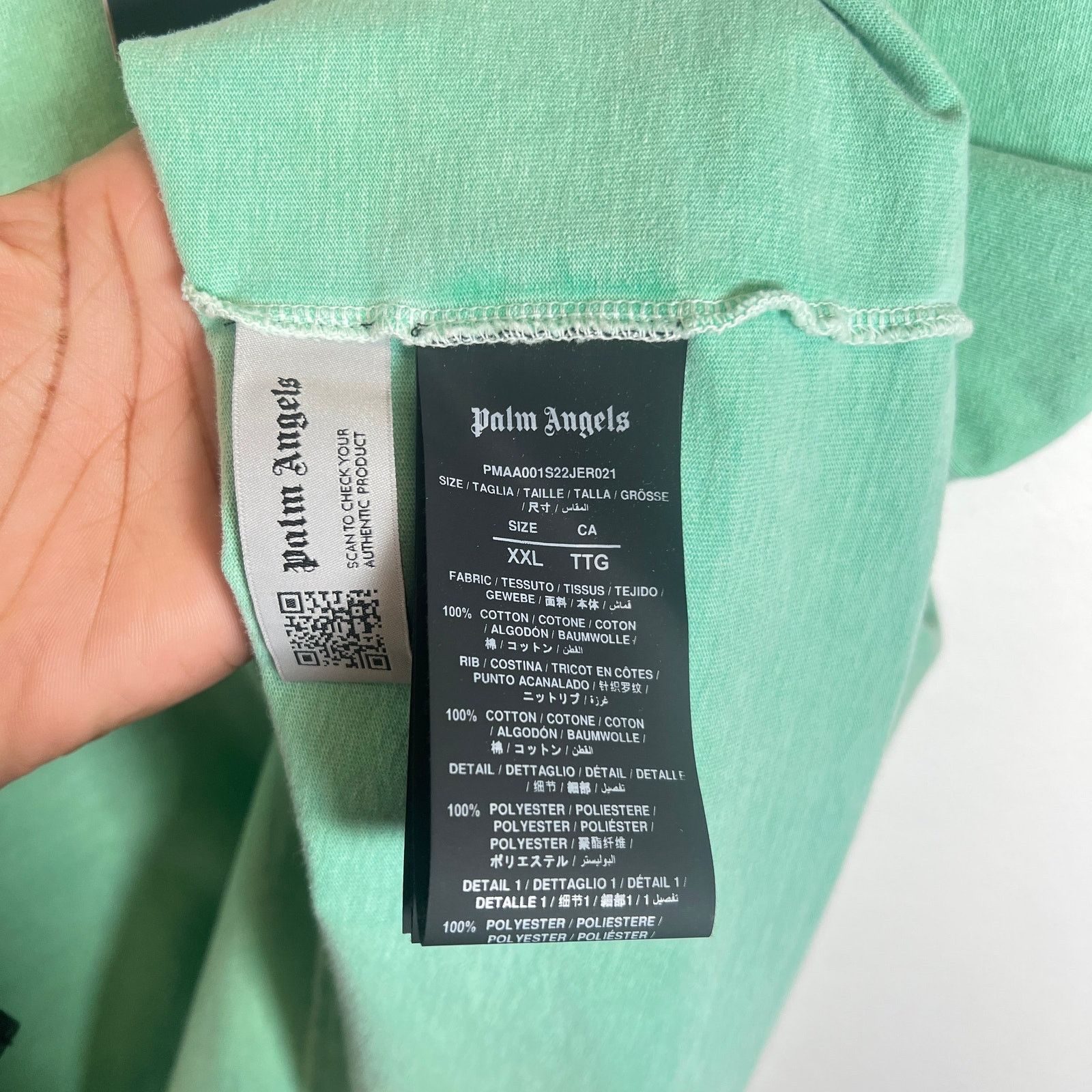 Palm Angels Palm Angels Mint Palm Tree Patch T-Shirt Size XXL Size US XXL / EU 58 / 5 - 6 Thumbnail