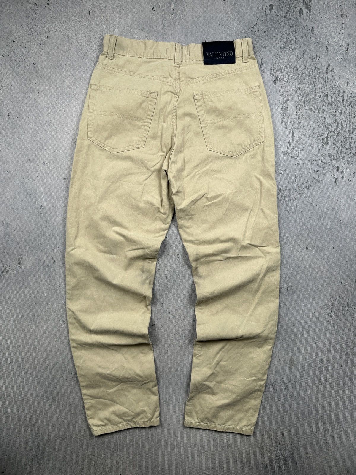 Valentino Valentino Jeans Vintage Beige Chino Pant Minimalist Trousers Size US 30 / EU 46 - 1 Thumbnail
