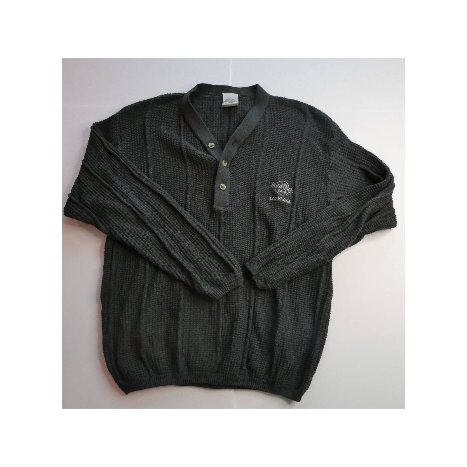 Hard Rock Cafe Hard Rock Hotel Las Vegas 1/4 button sweater, large, NEW Size US L / EU 52-54 / 3 - 1 Thumbnail