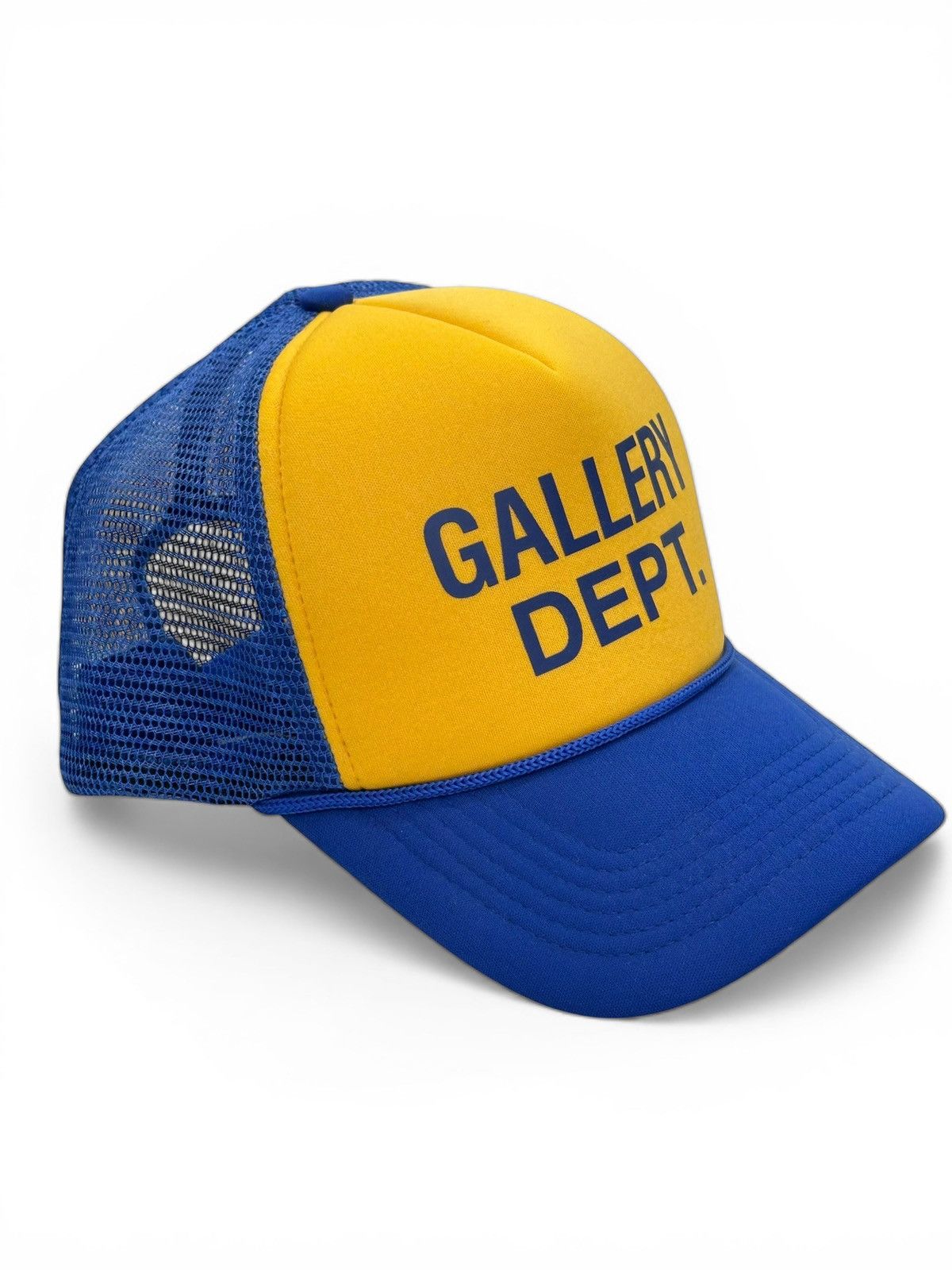 Gallery Dept. Gallery Dept. Blue Yellow Trucker Hat Size ONE SIZE - 2 Thumbnail