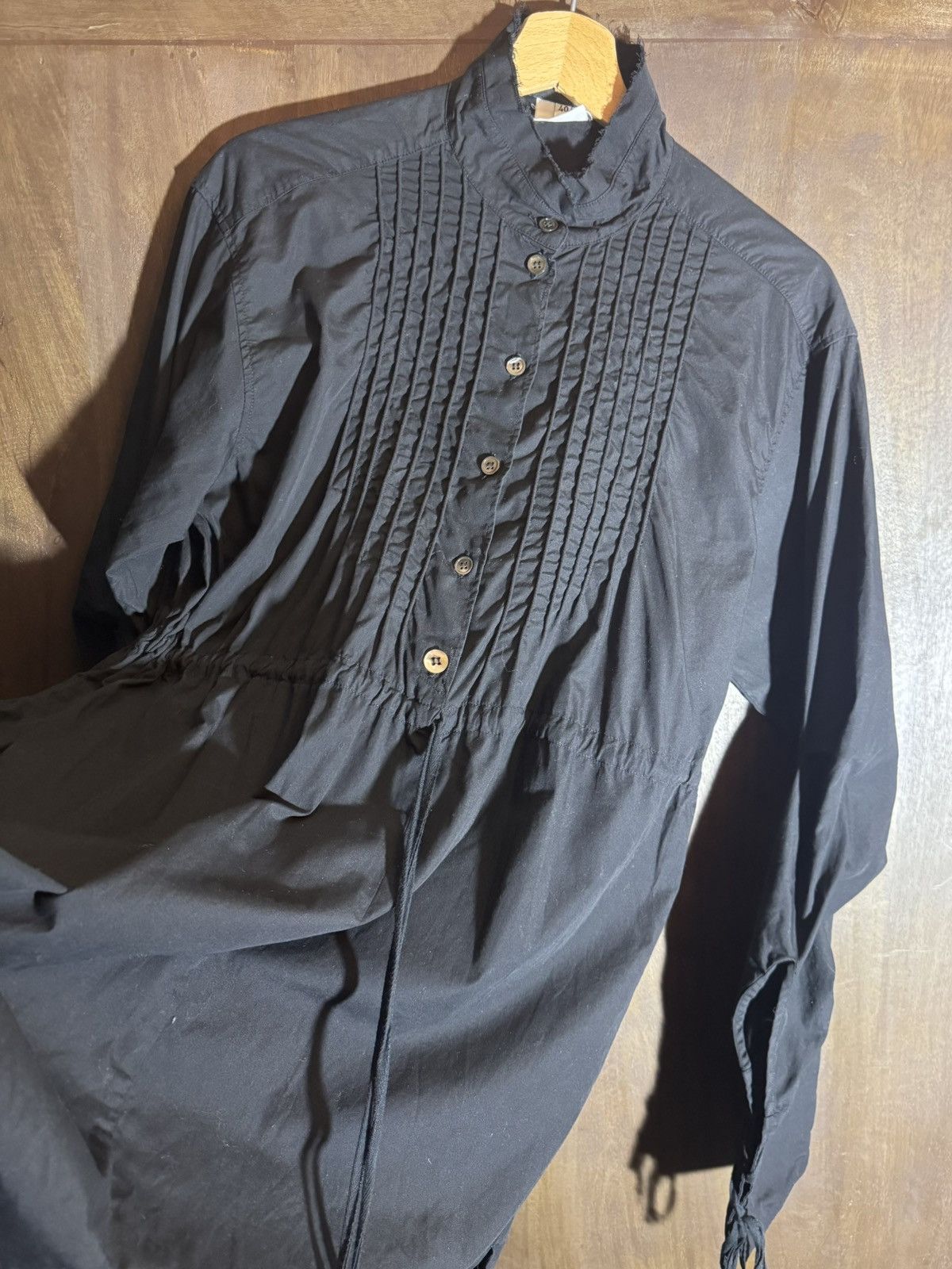 Ann Demeulemeester ann demeulemeester vintage black cotton shirt dress 40 Size M / US 6-8 / IT 42-44 - 6 Thumbnail
