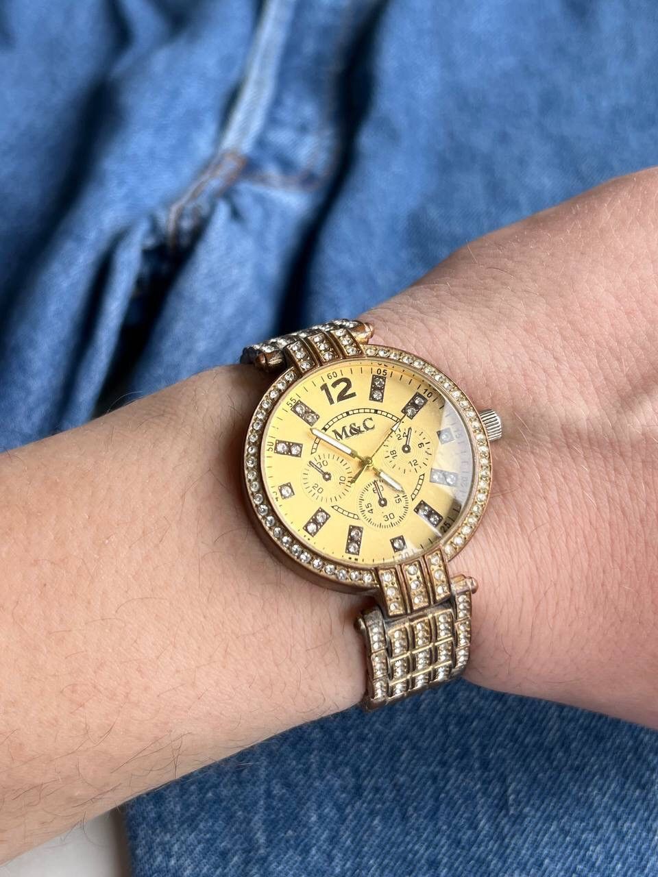 Designer × Japanese Brand × Vintage Bronze Brown vintage watch rhinestones bracelet Watches Size ONE SIZE - 6 Thumbnail