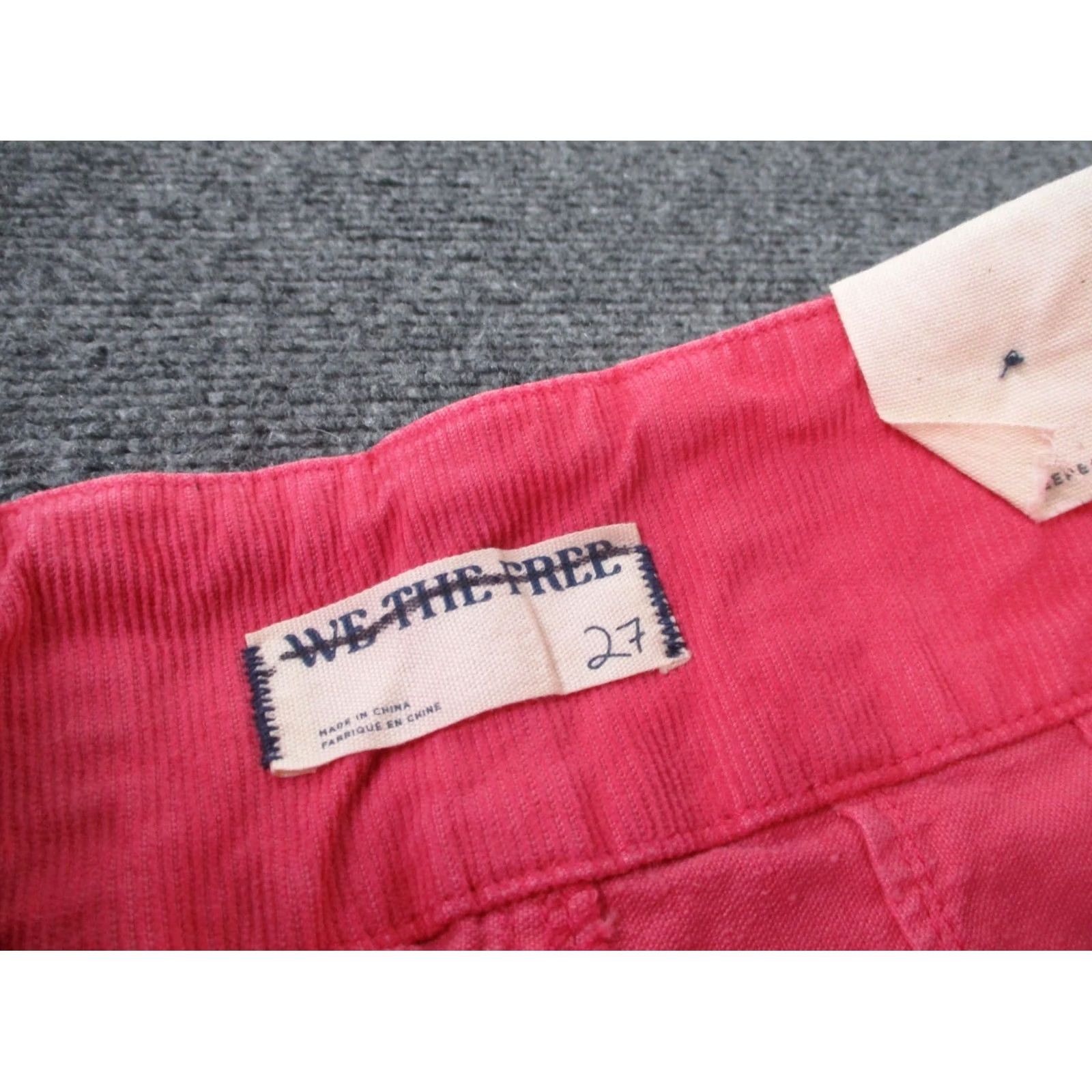 Free People Free People Pants Womens 27 Pink Corduroy High Rise Flared Jayde We The NEW Size 27" / US 4 / IT 40 - 7 Thumbnail