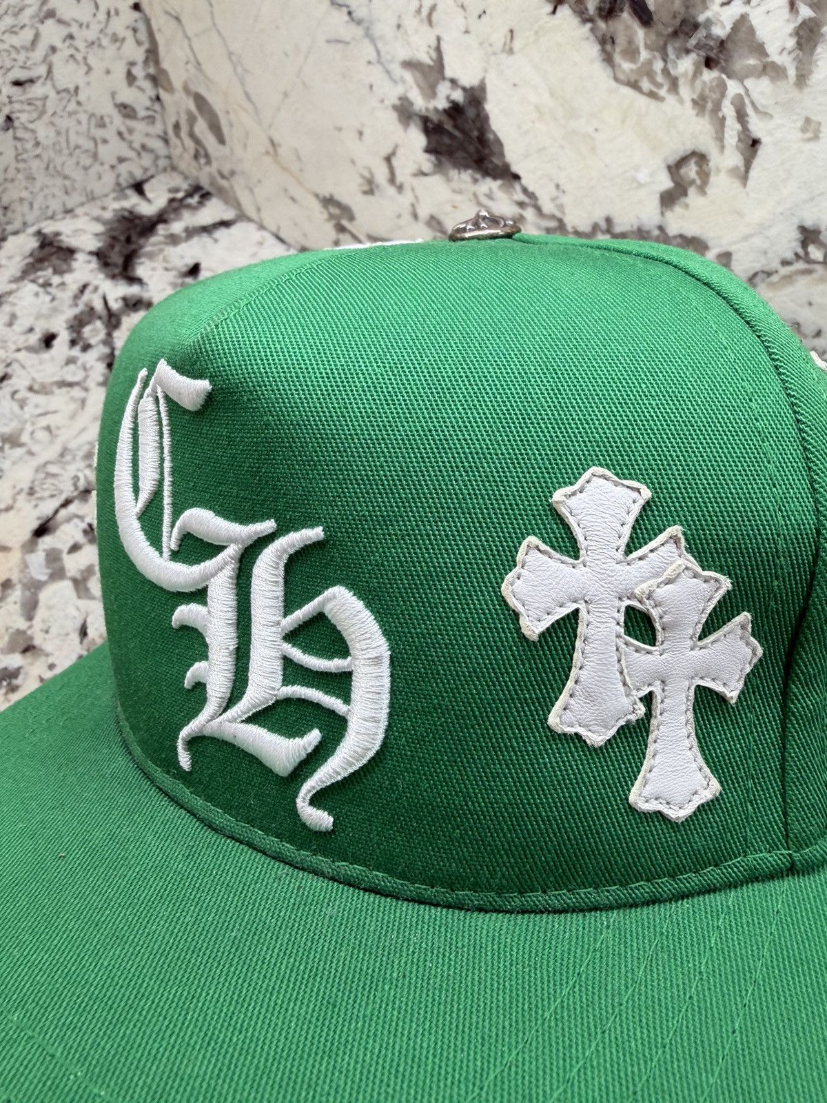 Chrome Hearts Chrome Hearts Cross Patch Hat Green White Baseball Cap Size ONE SIZE - 9 Thumbnail