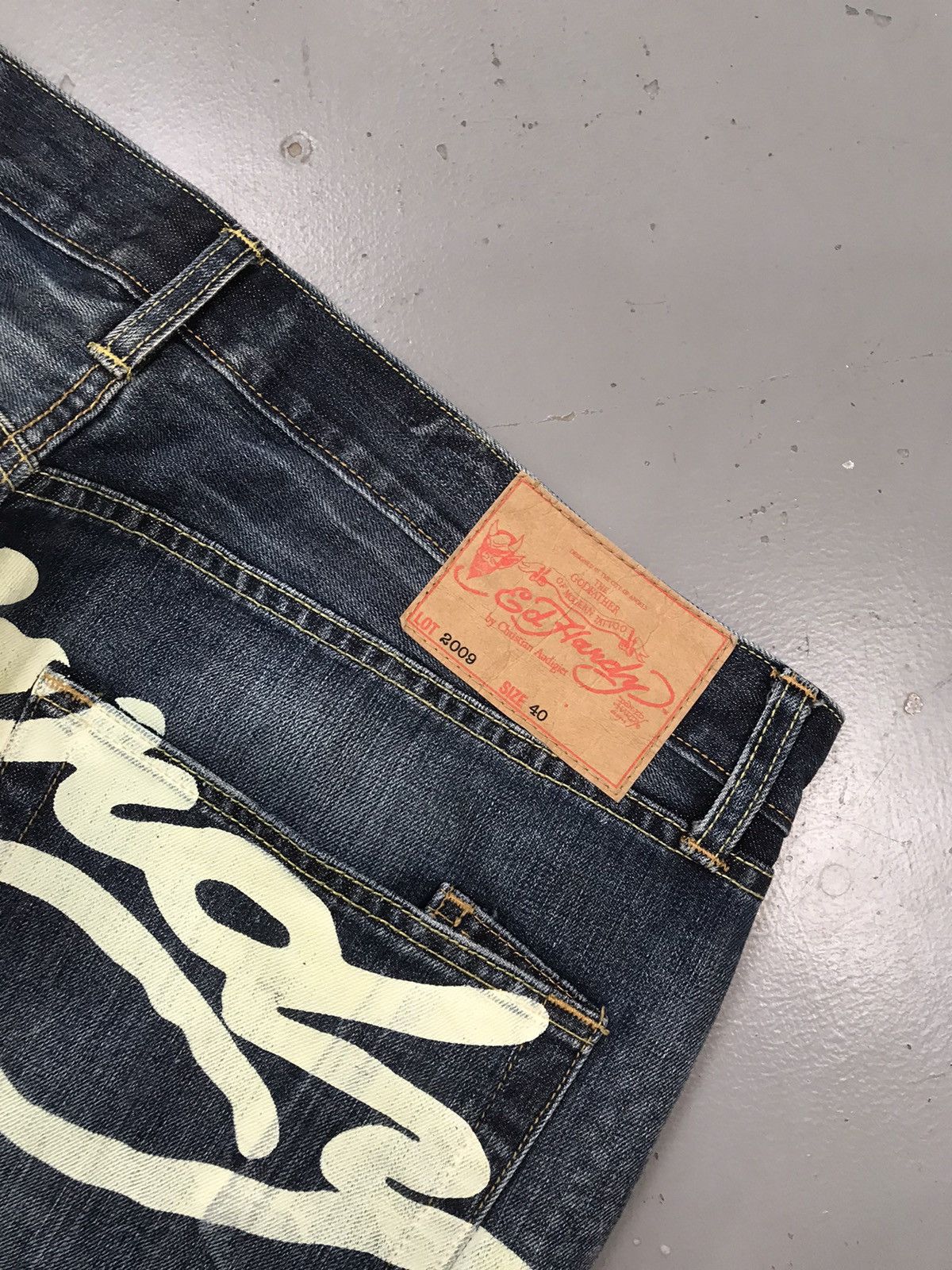 Ed Hardy × Vintage Vintage Edhardy diamond 💎 dragons 🐉 embroidered denim Size US 40 / EU 56 - 10 Thumbnail