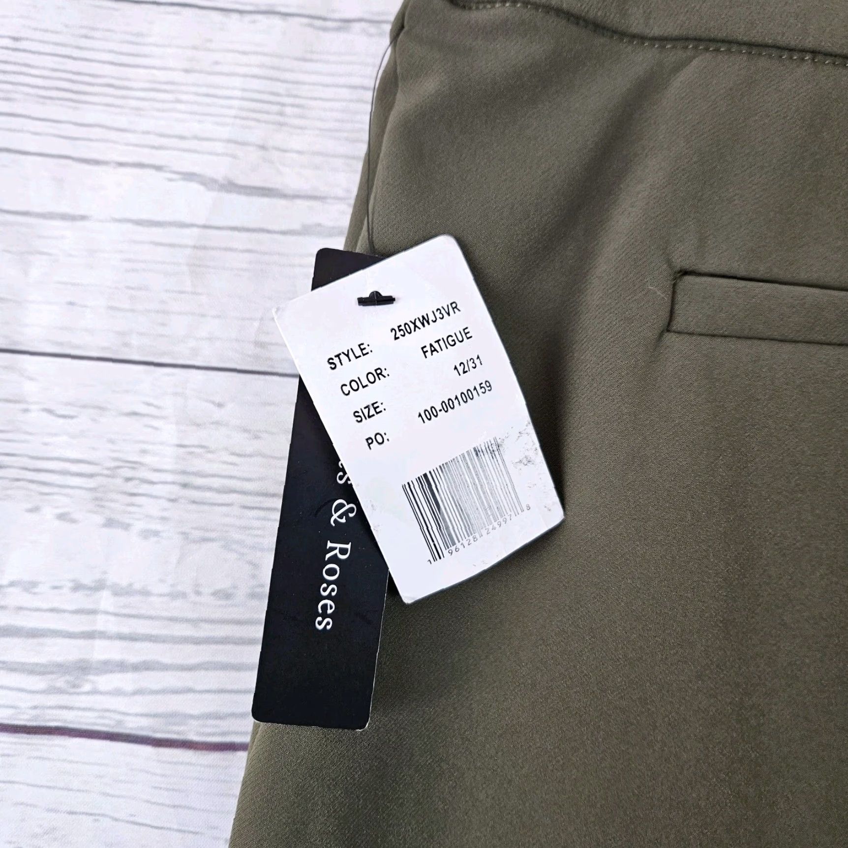 Vintage Violets & Roses Womens Wide Leg Cropped Pants Sz 12 Green High Rise Size 34" / US 12 / IT 48 - 6 Thumbnail