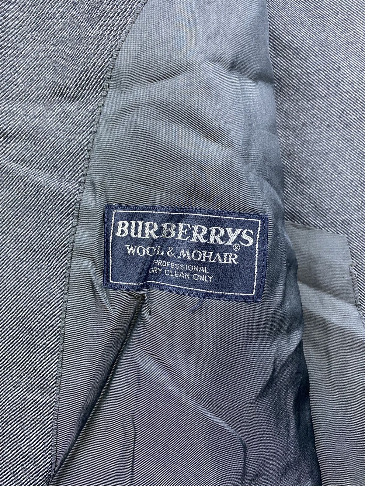 Burberry Vintage Burberrys Wool & Mohair Grey Blazer Jacket Size US M / EU 48-50 / 2 - 10 Thumbnail