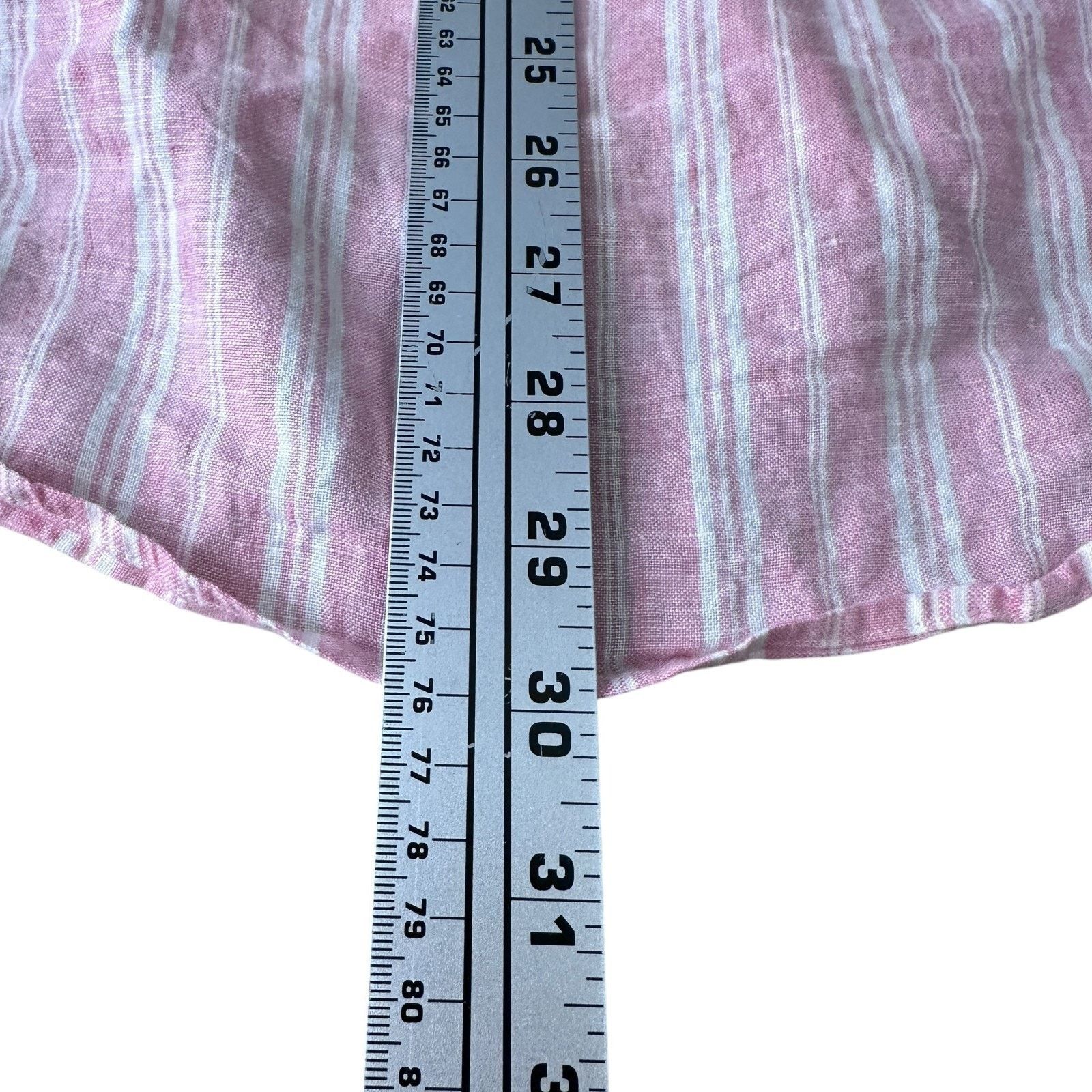 Brooks Brothers Brooks Brothers Linen Shirt Men's Large Pink White Striped Size US L / EU 52-54 / 3 - 9 Thumbnail