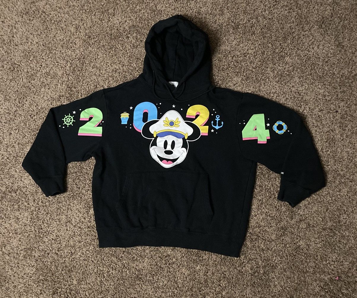 Designer × Disney Disney World 2024 Mickey Mouse Hoodie Character Cruise Large Size L / US 10 / IT 46 - 2 Thumbnail