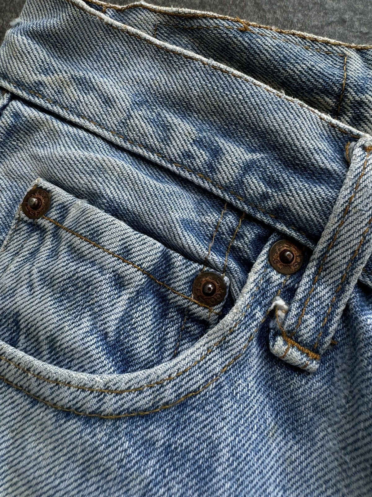 Levi's 💸LASTDROP💸 Redline Levis 501 #6 Button Selvedge Distressed Size US 28 / EU 44 - 5 Thumbnail