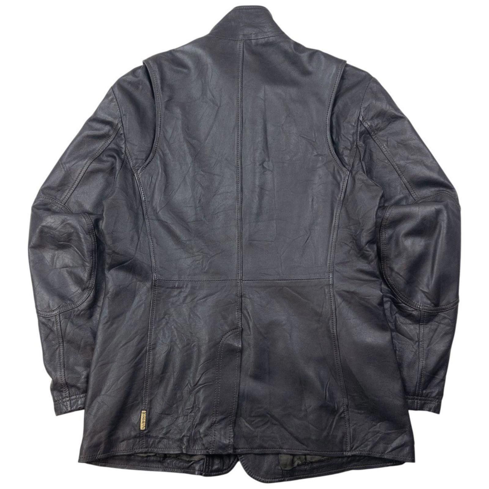 Other Vintage Armani Jeans Zip Up Leather Jacket Size M Size US M / EU 48-50 / 2 - 2 Thumbnail