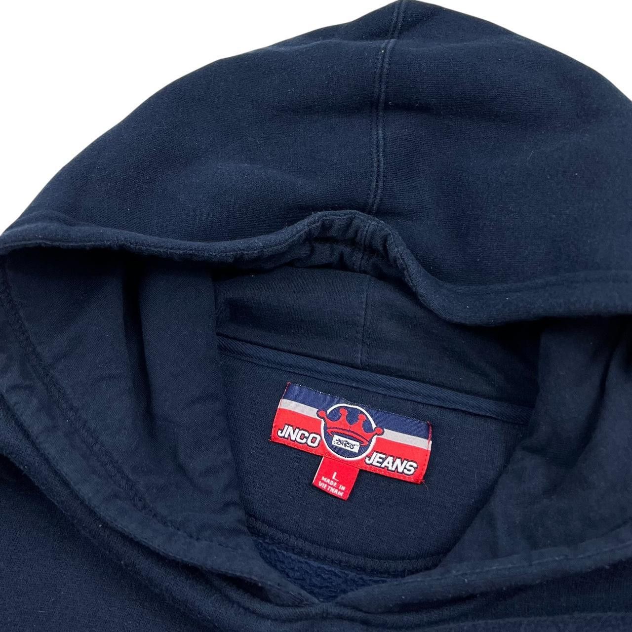 JNCO Vintage Jnco Jeans Pullover Hoodie Navy - Large Size US L / EU 52-54 / 3 - 4 Thumbnail