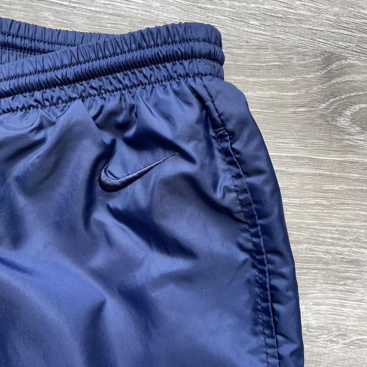 Nike × Vintage Vintage 90's Y2K Nike Baggy Navy Track Pants Size US 36 / EU 52 - 2 Thumbnail