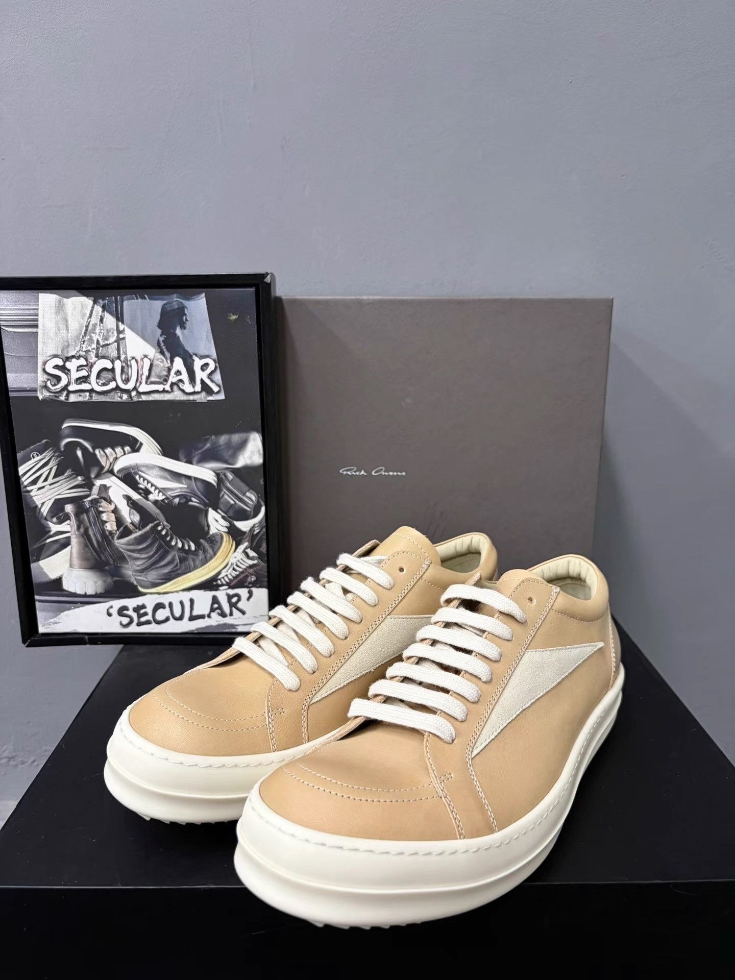 Rick Owens Rick Owens 25FW Butter Yellow Low Sneakers K34 Size US 8 / EU 41 - 1 Thumbnail