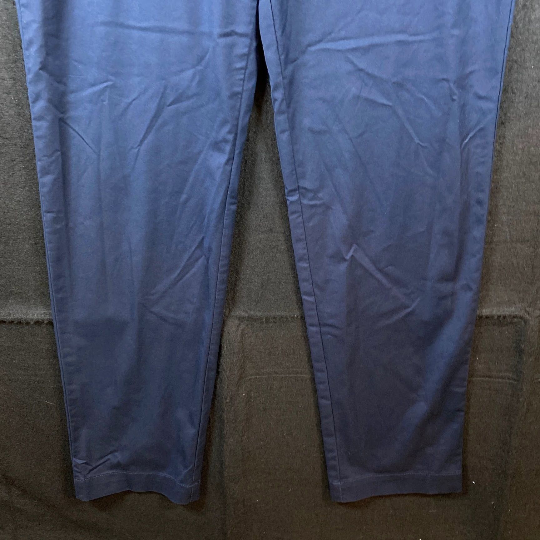Banana Republic Banana Republic Men Pant Navy Blue Slim Fit Straight Dark Academia Stretch 36x34 Size US 37 - 3 Thumbnail