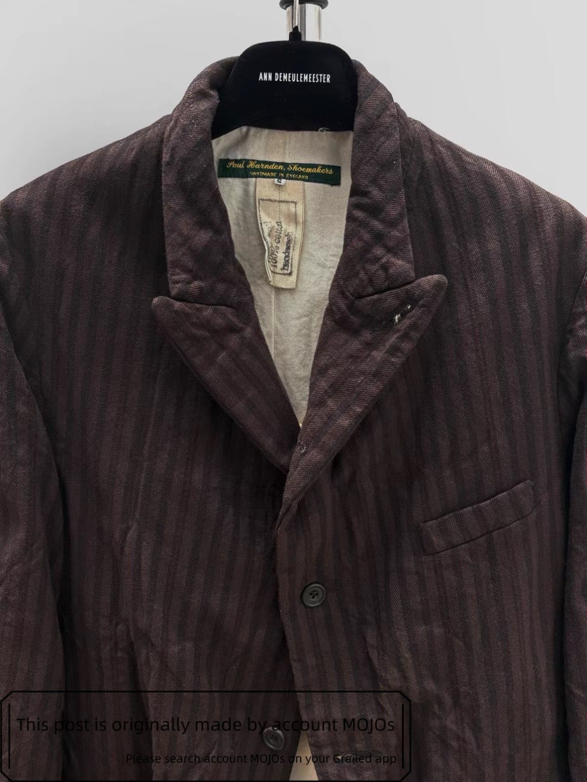 Paul Harnden Shoemakers Sz S Paul Harden Shoemaker Dark Brown Stripe Jacket mojos139 Size US S / EU 44-46 / 1 - 5 Thumbnail