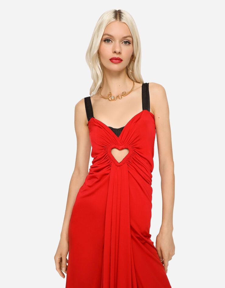 Dolce & Gabbana o1y0825 Sleeveless Midi Dress in Red Size L / US 10 / IT 46 - 2 Thumbnail